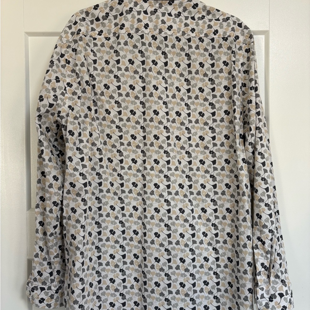 Express Men's Patterned Button Down Shirt - image 2